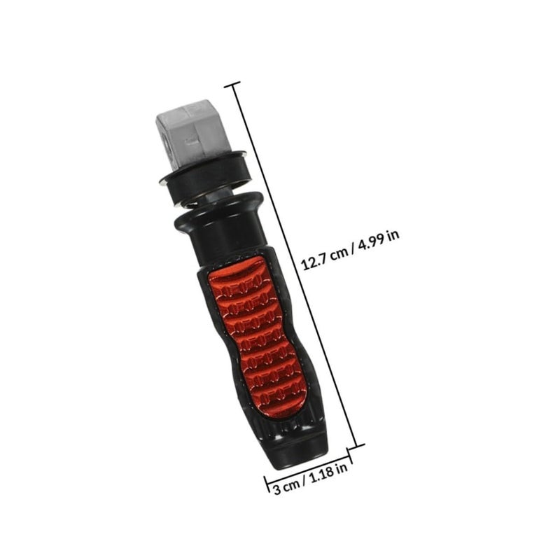 Universal Red Motorcycle Rear Foot Pegs 2 Pairs Footrest Pedals For Street Cruiser - Image 3