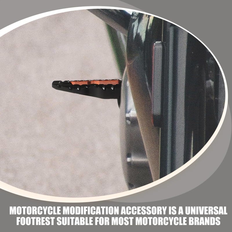 Universal Red Motorcycle Rear Foot Pegs 2 Pairs Footrest Pedals For Street Cruiser - Image 5