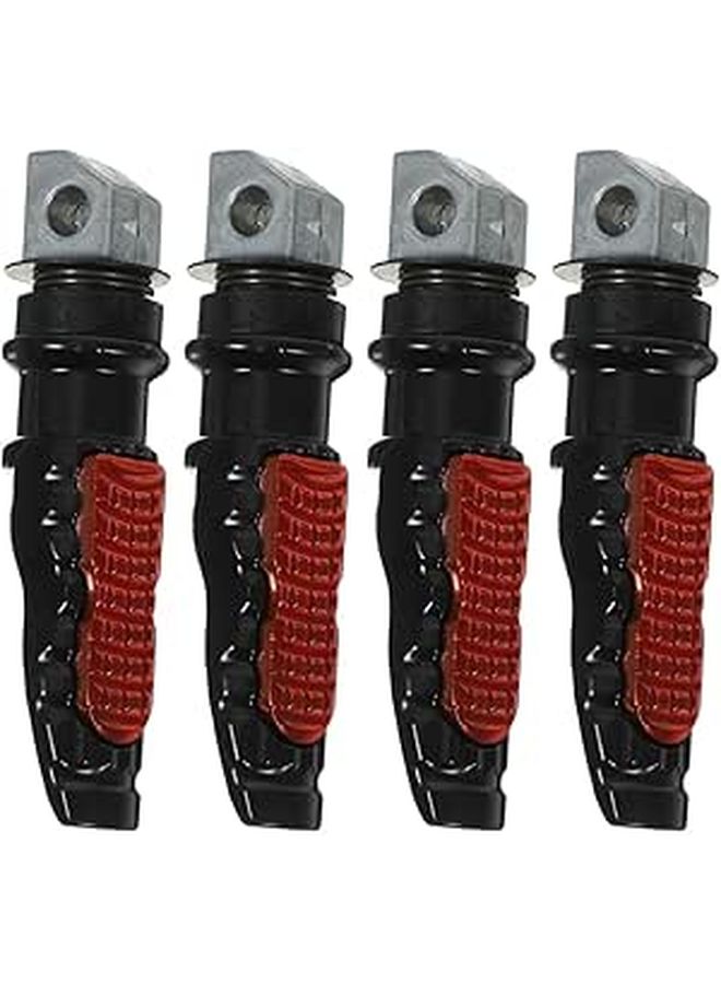 Universal Red Motorcycle Rear Foot Pegs 2 Pairs Footrest Pedals For Street Cruiser - Image 1