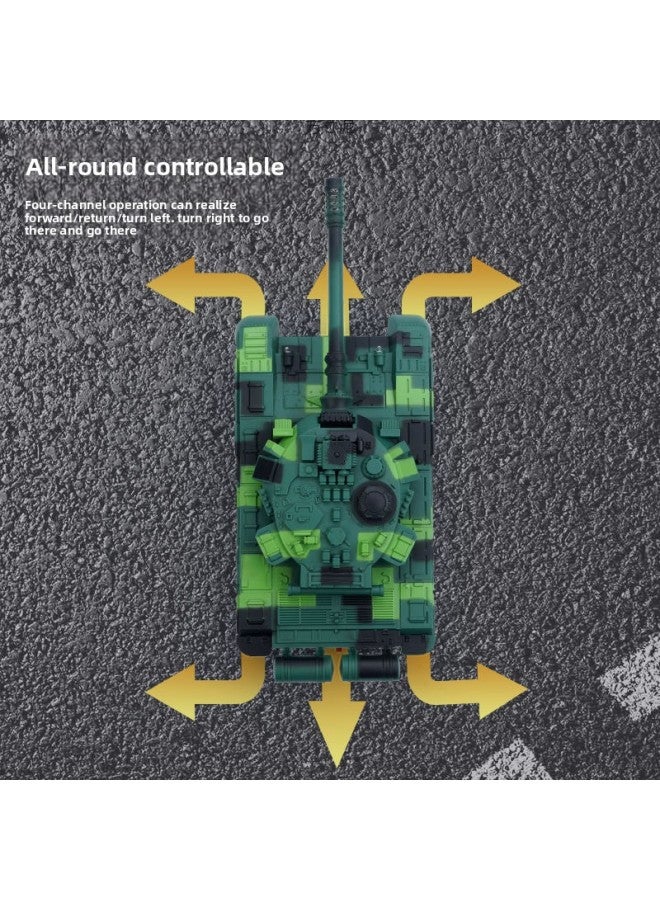 Children's Remote Control Tank Car Tracked Car Off-road Tank Chariot Armored Car Boy Car Toy Model Factory-Color:28cm Desert Color Remote Control Tank-Proportion:Two Sets Of Batteries - Image 5