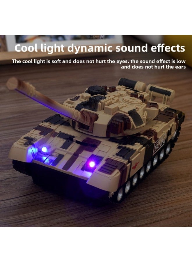 Children's Remote Control Tank Car Tracked Car Off-road Tank Chariot Armored Car Boy Car Toy Model Factory-Color:28cm Desert Color Remote Control Tank-Proportion:Two Sets Of Batteries - Image 4