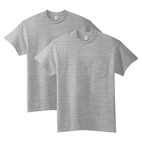 Gildan Adult Ultra Cotton T-Shirt with Pocket, Style G2300, 2-Pack, Sport Grey, X-Large - Image 1