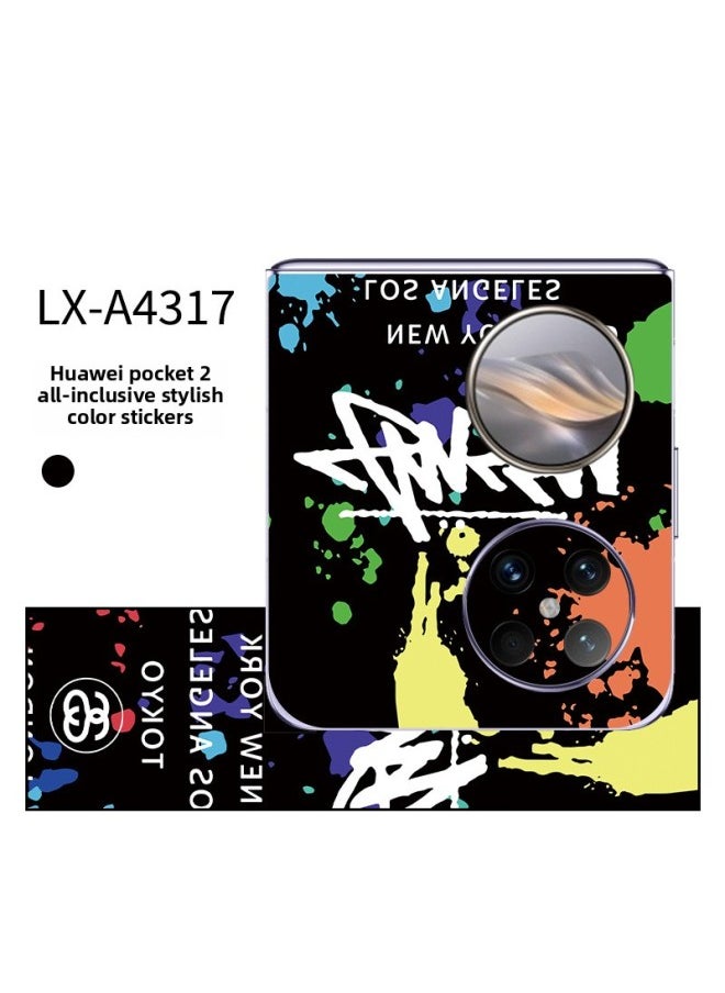Generic - For HuaweiPocket 2 All-inclusive For HuaweiFolding Screen Sticker Pocket2 Back Film Color Film Protective Film Personality-Color:LX-A4311-Dimensions:For HuaweiPocket2 Back Film Middle Shaft (3M) - Image 1
