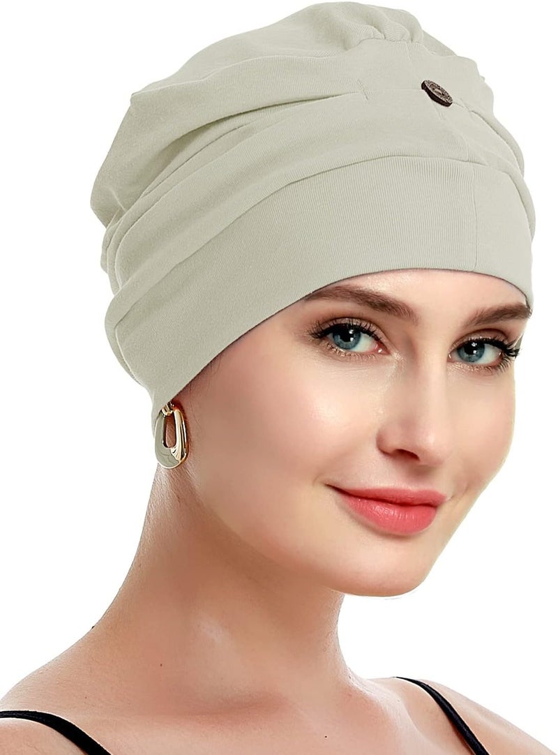 osvyo Cotton Chemo Turbans for Women Cancer Hairloss hat - Cotton Lightweight Headwear Sealed Packaging - Image 5