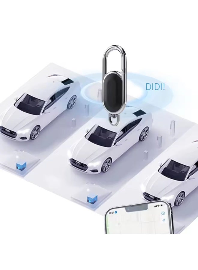 caijin Mini Bluetooth GPS tracker, anti-loss GPS tracker, smart carabiner keychain with "Find My" function, connects to car keychains, can locate keys, pet dogs, children's keys, bags, wallets, car trackers, keychains compatible with Apple iOS system - Image 4