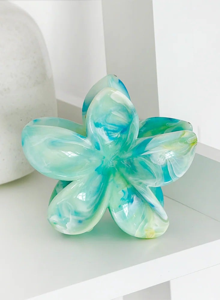 Beautify 6Pcs Flower Hair Claw Clips for Thick and Thin Hair, Large Marble Textured Hair Clips for Women and Girls, Hawaiian Plumeria Strong Hold Nonslip Hair Clamps, Beach Tropical Hair Clips, Elegant Hair Accessories, Ideal for Travel and Vacation, Holiday Gift Set (Multicolors) - Image 4