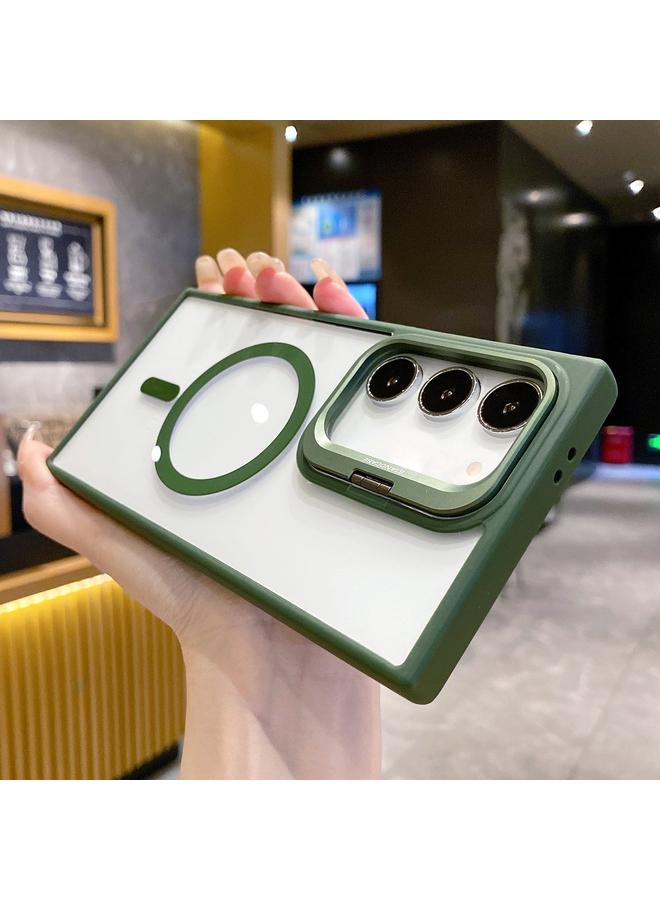 اس-توب جراب لهاتف Samsung Galaxy S23+ 5G مع إطار معدني وعدسة وحامل هاتف MagSafe - Image 1