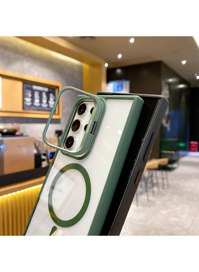 اس-توب جراب لهاتف Samsung Galaxy S23+ 5G مع إطار معدني وعدسة وحامل هاتف MagSafe - Image 4