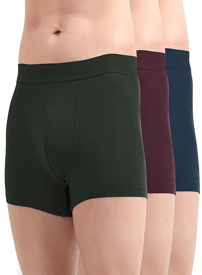 Freecultr FREECULTR Men's Underwear Anti Bacterial Micromodal Airsoft Trunk - Non Itch No Chaffing Sweat Proof -Pack 3  - Image 4