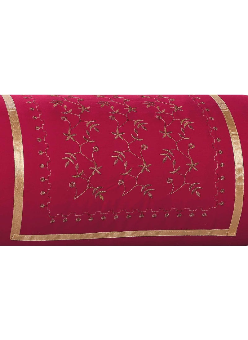 Rj Products Rj Products Luxury Bolsters Cover 16 X 32 Pack of 2 Maroon_Gulab  - Image 3