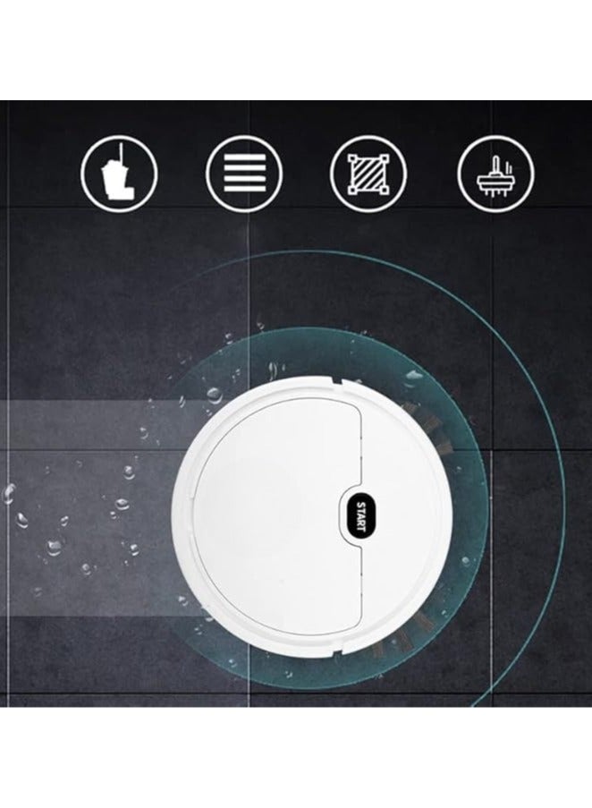 Robot Vacuum Cleaner, Usb Charging Vacuum Cleaner, Smart Mopping Wet And Dry, Carpet And Hard Floor Sweeping Robot, Household Cleaning Machine, Robot Vacuum Cleaner, Usb Smart 3 In 1 Super Thin, Powerful Suction, Quiet, Cleans Hard Floors To Medium Pile Carpets (White)  - Image 3