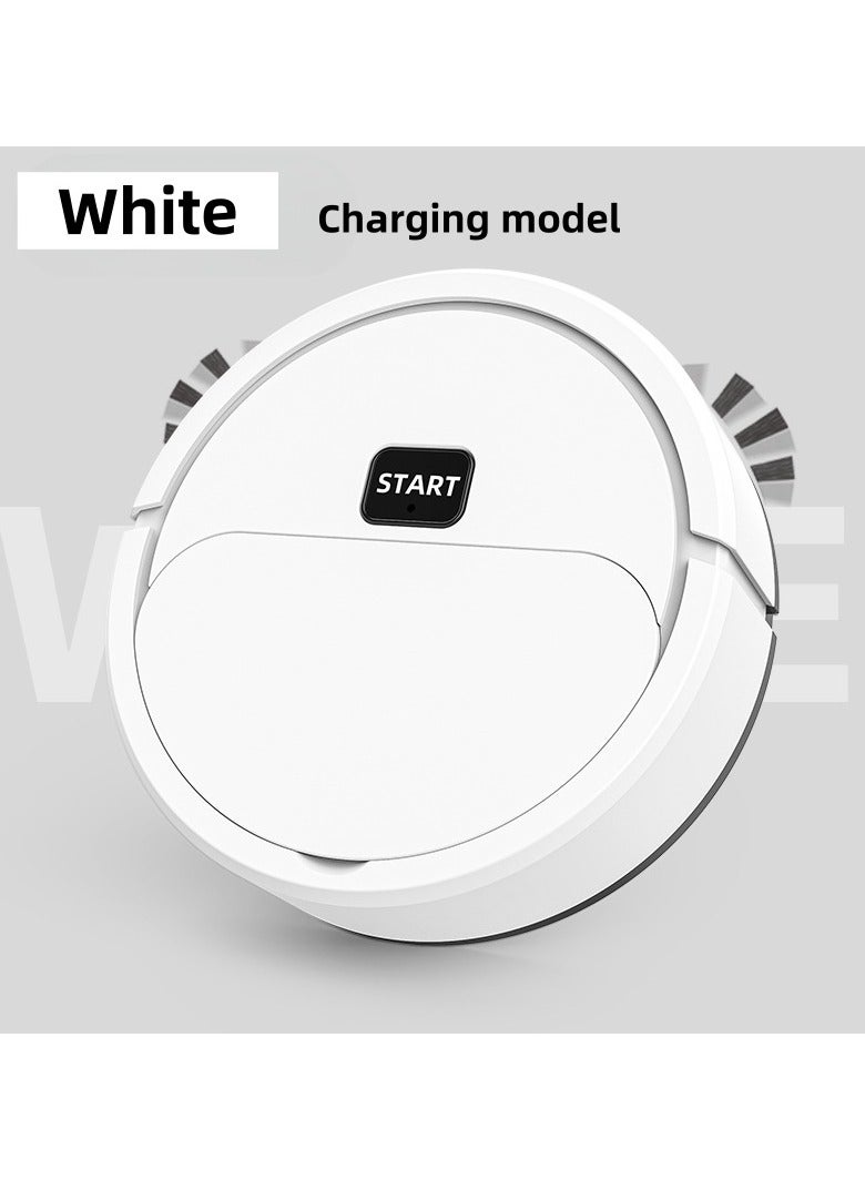 Robot Vacuum Cleaner, Usb Charging Vacuum Cleaner, Smart Mopping Wet And Dry, Carpet And Hard Floor Sweeping Robot, Household Cleaning Machine, Robot Vacuum Cleaner, Usb Smart 3 In 1 Super Thin, Powerful Suction, Quiet, Cleans Hard Floors To Medium Pile Carpets (White)  - Image 1