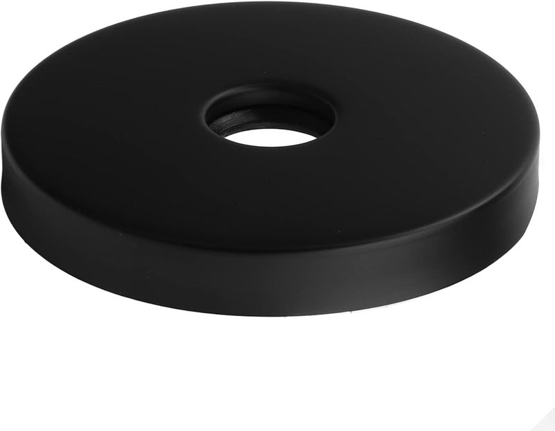 Large Shower Arm Flange, 304 Stainless Steel with Rubber Gasket, 3.5 Inch Diameter - Durable Construction, Easy Tool - Free Installation, Fits Standard G1 / 2in Pipe (Black) - Image 2