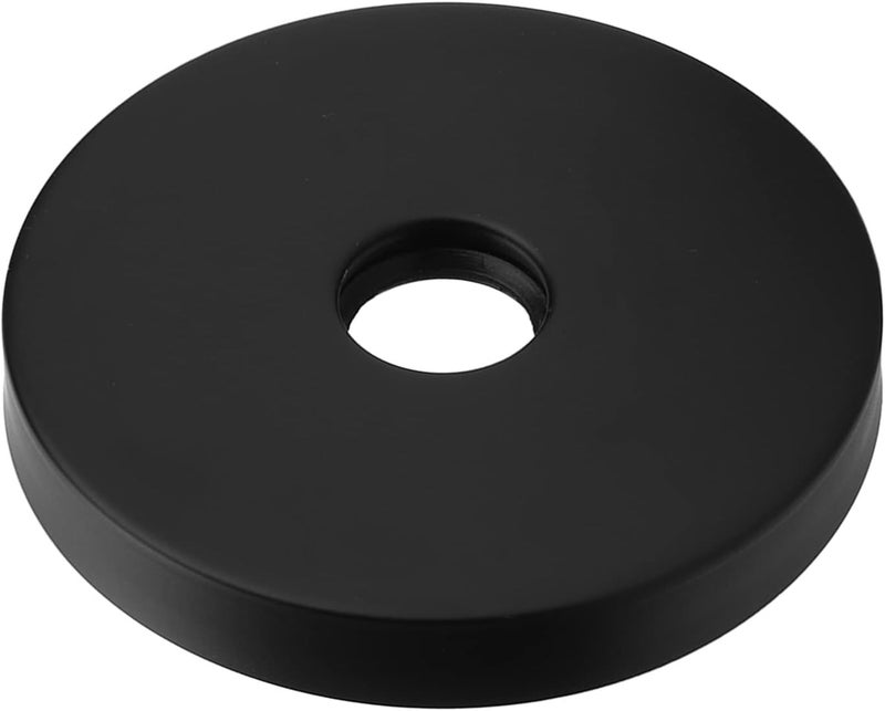 Large Shower Arm Flange, 304 Stainless Steel with Rubber Gasket, 3.5 Inch Diameter - Durable Construction, Easy Tool - Free Installation, Fits Standard G1 / 2in Pipe (Black) - Image 1