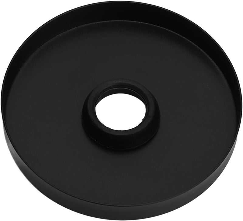 Large Shower Arm Flange, 304 Stainless Steel with Rubber Gasket, 3.5 Inch Diameter - Durable Construction, Easy Tool - Free Installation, Fits Standard G1 / 2in Pipe (Black) - Image 3
