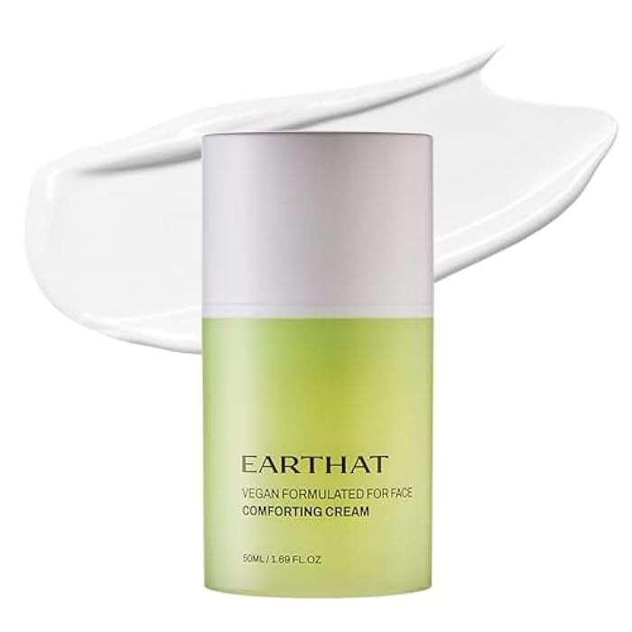 EARTHAT Panthenol Cream – Korean Skincare for Glass Skin with Airless Pump, 1.69oz | Hydrating Face Moisturizer with Centella Asiatica and Hyaluronic Acid | Soothing Barrier Repair Cream - Image 1