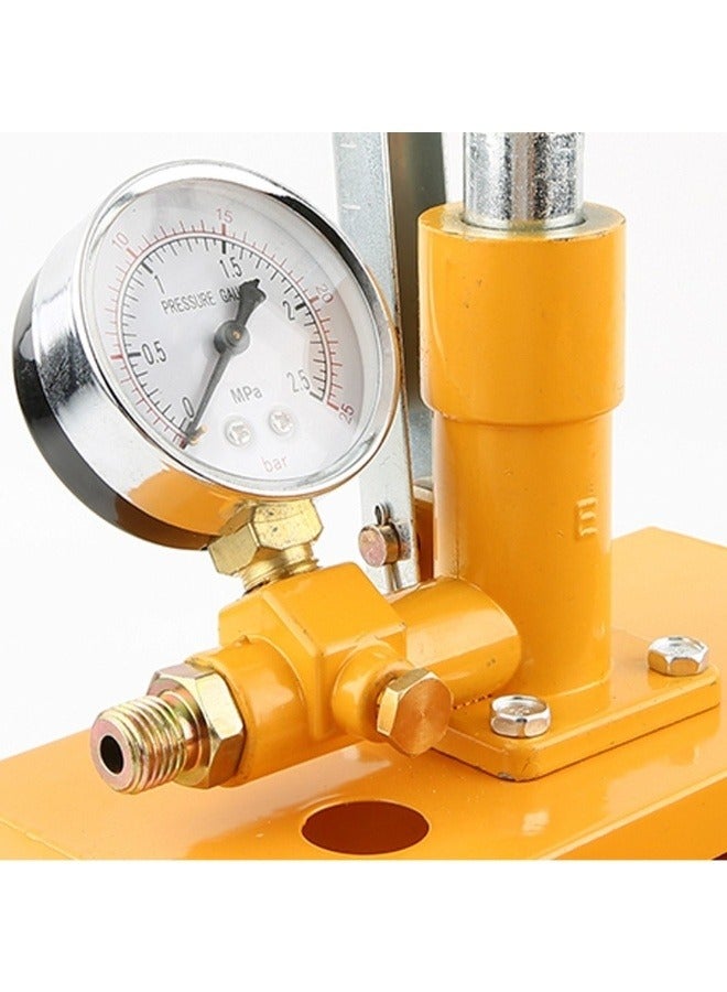 Hydrostatic Test Pump 25KG Manual Hydraulic Water Pressure Test Pump for Pipeline Pressure Test,Aluminum Water Pressure Tester With Hose Yellow/Silver 30 x 10 x 18centimeter - Image 2