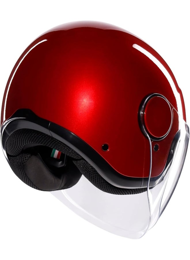 AGV - AGV - ETERES E2206, Jet Unisex Motorcycle Helmet, Open Face Motorbike Helmet with Antitheft Ring, Anti-Scratch and Anti-UV Visor, Instant Sweat Absorption Technology - Image 1
