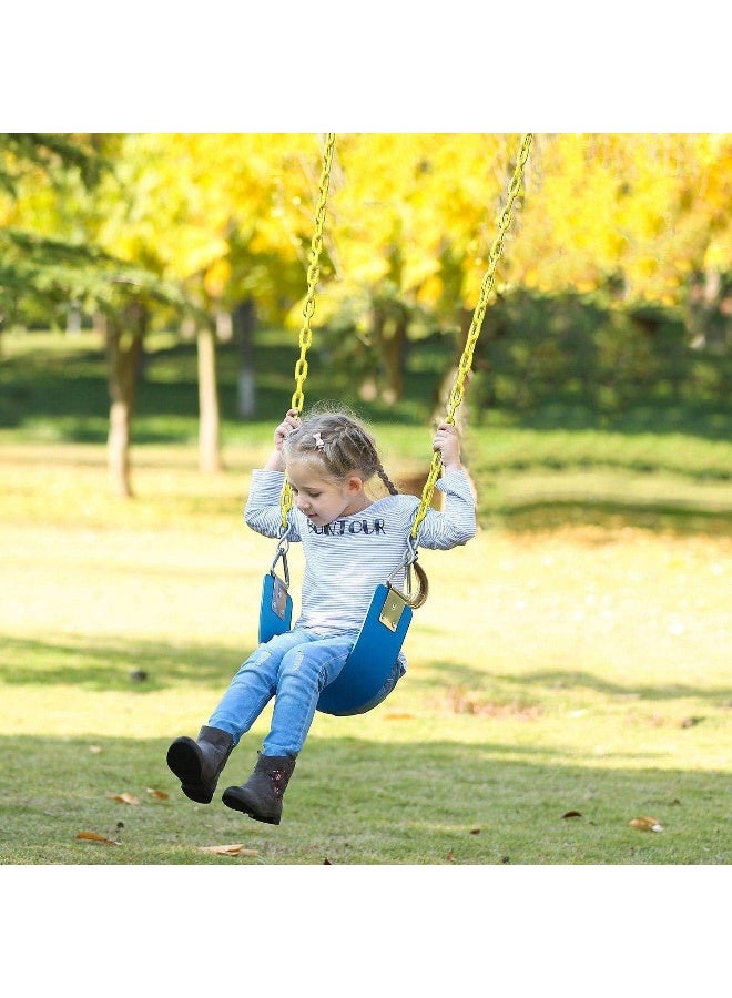Rainbow Toys RBW TOYS Swing Seat for Kids & Adults, Outdoor Yard Playground Backyard Swing with Metal Triangle, Commercial Grade Heavy Duty Swing Seat, Swing Seat Replacement, Blue - Image 4