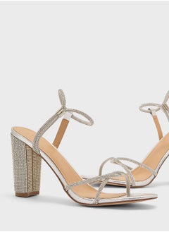 Truffle Diamante Block Heel Sandal  - Image 4