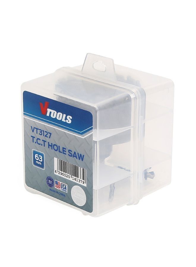 VTOOLS 63mm TCT Hole Saw Cutter with Pilot Drill Bit - Image 2