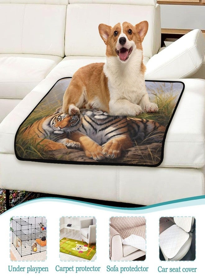 KEEPREAL Tiger Painting Washable Pee Pads for Dogs 3 Pack | Reusable Absorbent Training Puppy Pads with Non-Slip Backing for Whelping, Playpen, Crate & Bed (20x24 Inch)#255 - Image 5