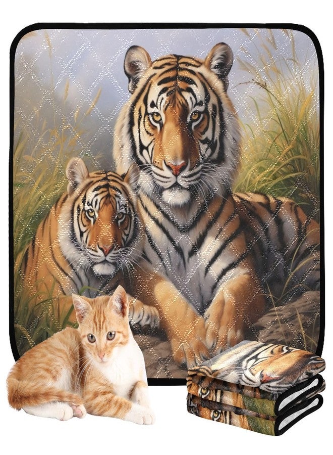 KEEPREAL Tiger Painting Washable Pee Pads for Dogs 3 Pack | Reusable Absorbent Training Puppy Pads with Non-Slip Backing for Whelping, Playpen, Crate & Bed (20x24 Inch)#255 - Image 1