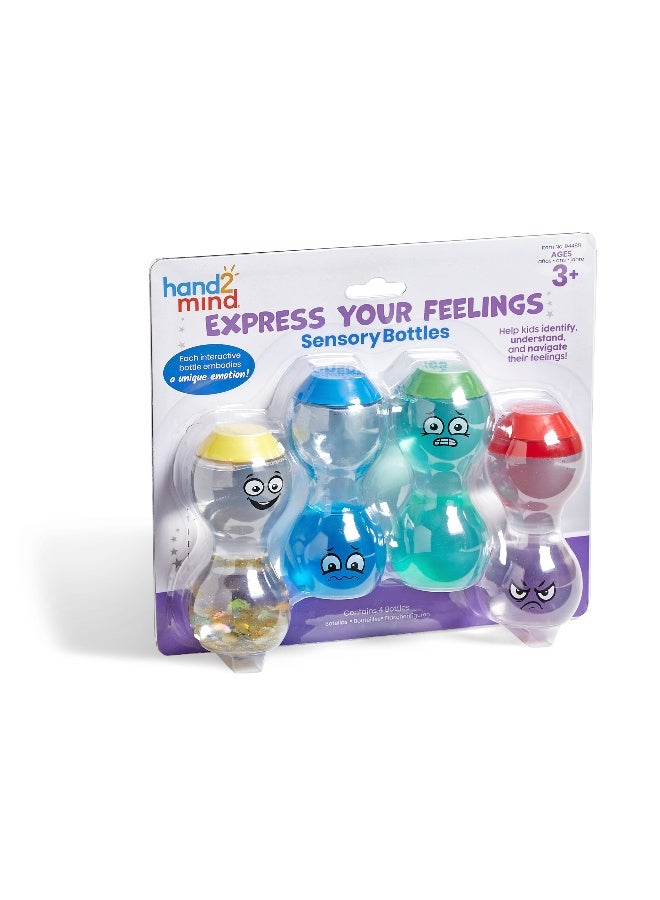 Learning Resources Express Your Feelings Sensory Bottles, Set Of 4 Calming Emotional Regulation Toys, Ages 3+ - Image 1
