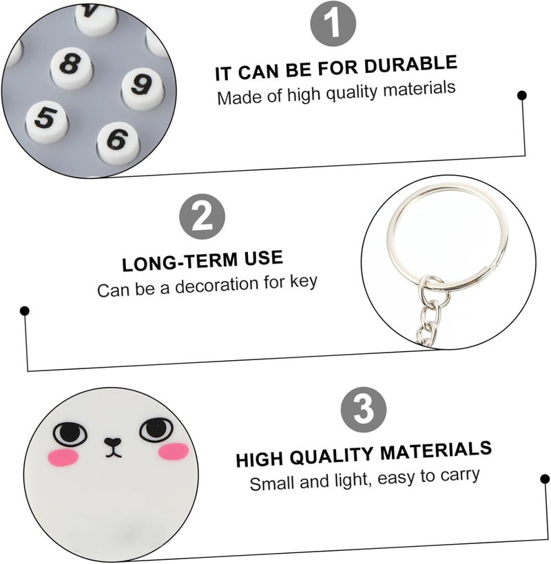 2pcs Portable Mini Calculator Set for Students and Office Use, Cute Cartoon Design, Lightweight Plastic Pocket Calculator with LCD Display, Gray - Image 3