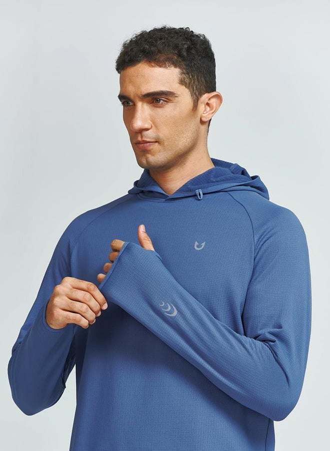 NORTHYARD Men's Athletic Gym Hoodies Pullover Long Sleeve Lightweight Fleece Lined Hooded Sweatshirts Workout Active Casual, Dustyblue, XXL - Image 5