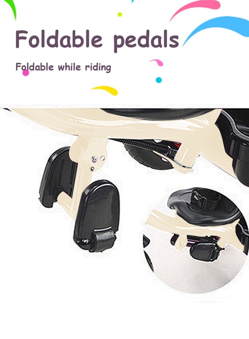 MaBaby Tricycles for Kids, with Storage Basket, Adjustable Seat and Parent Push Handle, Children Trike for 1-6 Years Boys and Girls, Balance Bike for Indoor Outdoor - Image 3