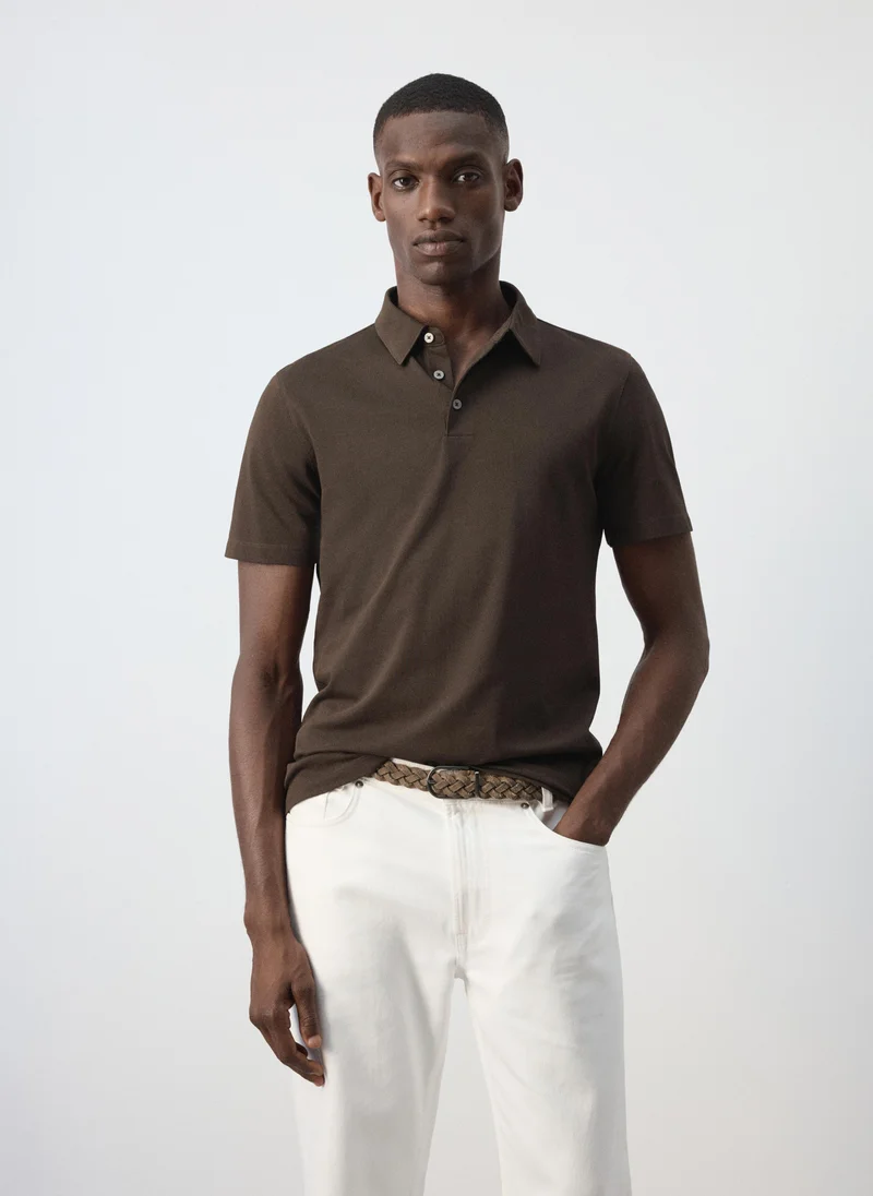 Regular-Fit Cotton Blend Polo