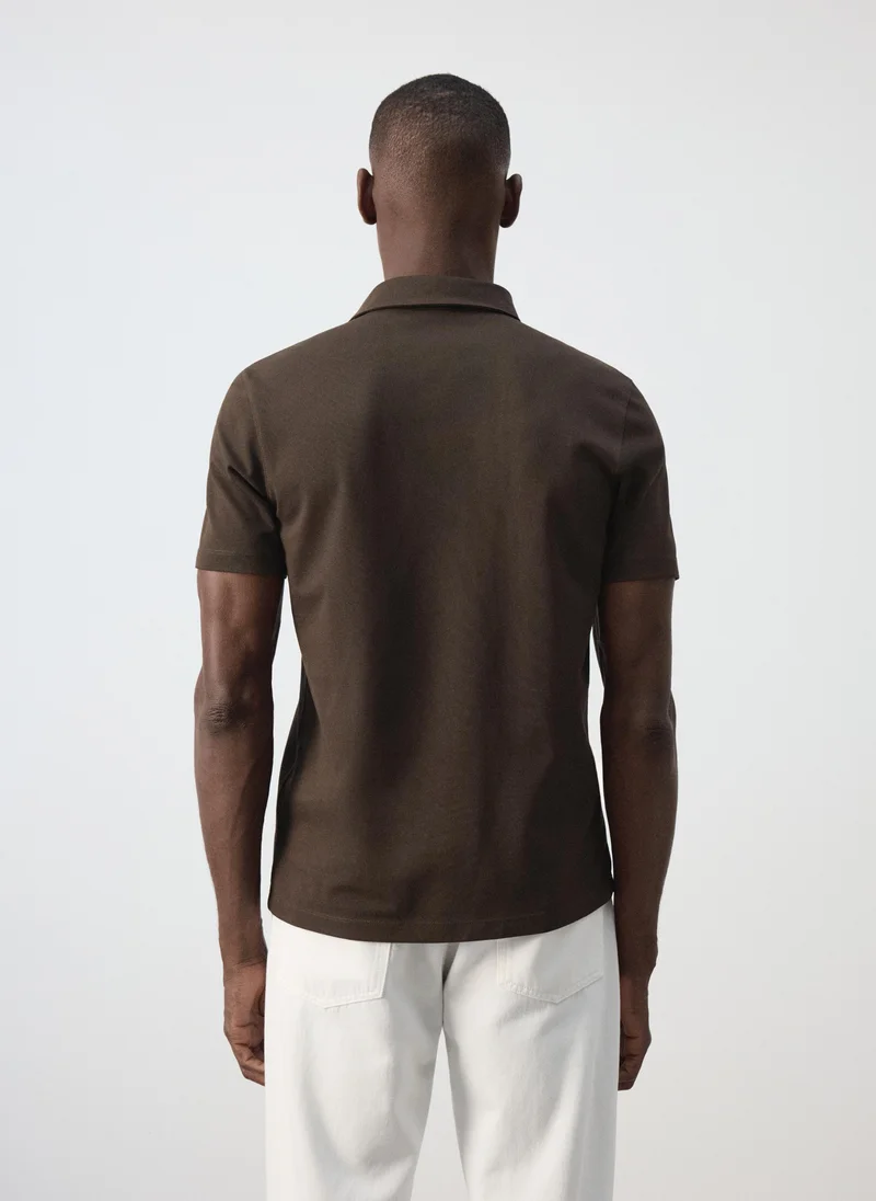 Mango Man Regular-Fit Cotton Blend Polo
