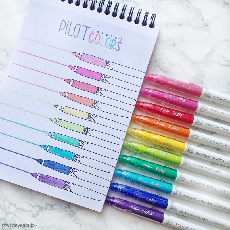 Pilot, FriXion Colors Erasable Marker Pens, Bold Point, Pack of 12, Assorted Colors - Image 4