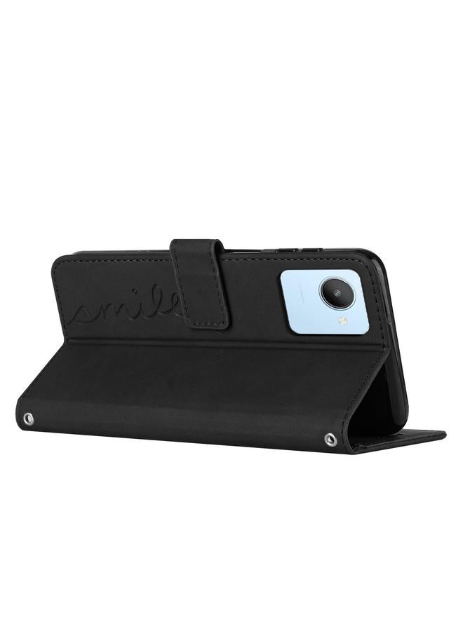 اس-توب جراب هاتف Realme C30 مصنوع من الجلد بتصميم على شكل قلب - Image 3