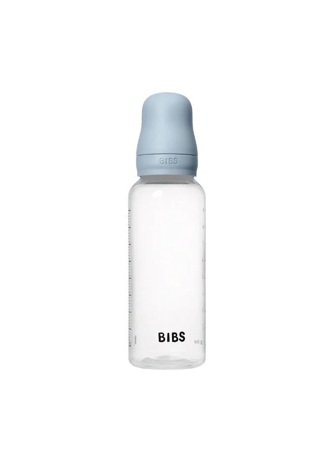 BIBS Round Silicone Baby Bottle 1-Pack 270 ml Medium Flow - Baby Blue - Image 1