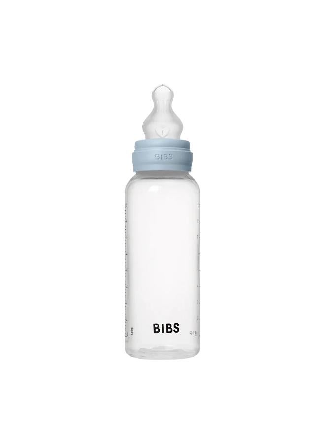 BIBS Round Silicone Baby Bottle 1-Pack 270 ml Medium Flow - Baby Blue - Image 2