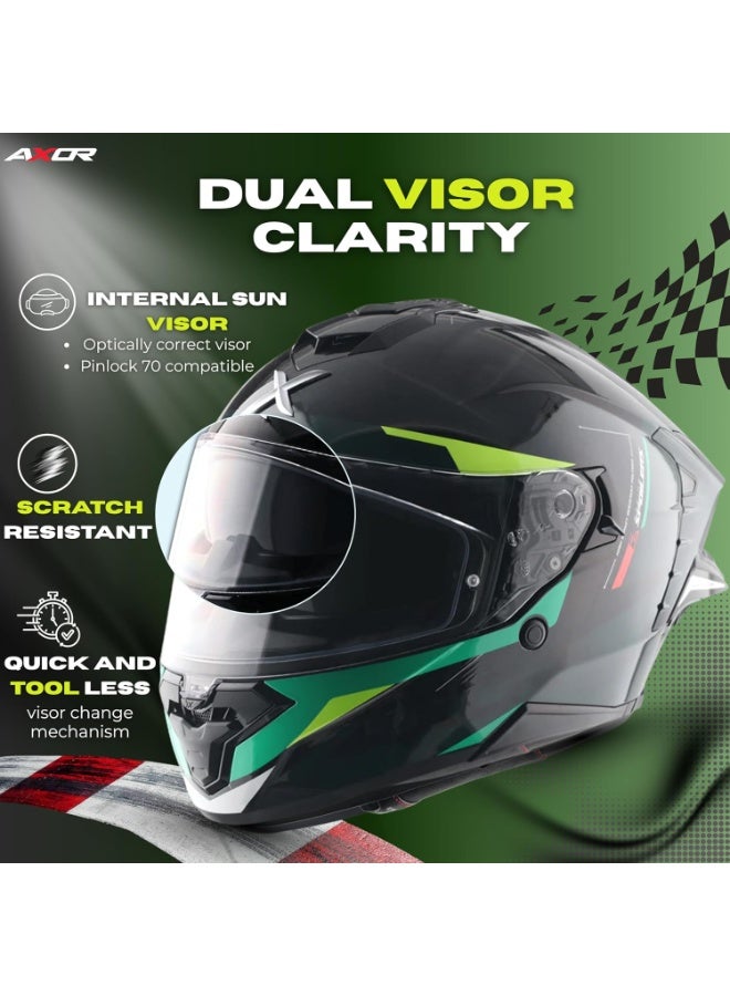 AXOR BRUTALE KRYPTIC BLACK GREEN Helmet - Image 1