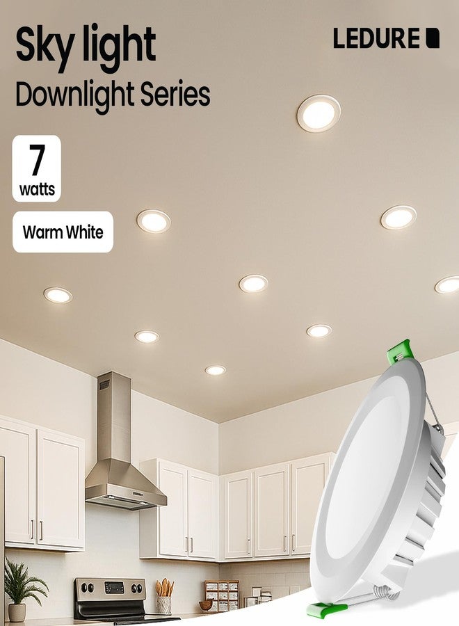 LEDURE Sky Downlight 7W | Extra Bright | Concealed LED Light | Ceiling Light | 7W Natural White Round Downlight |Recessed Mount Formate Glare-Free | Cutout - 3 inch (Pack of 1) - Image 2