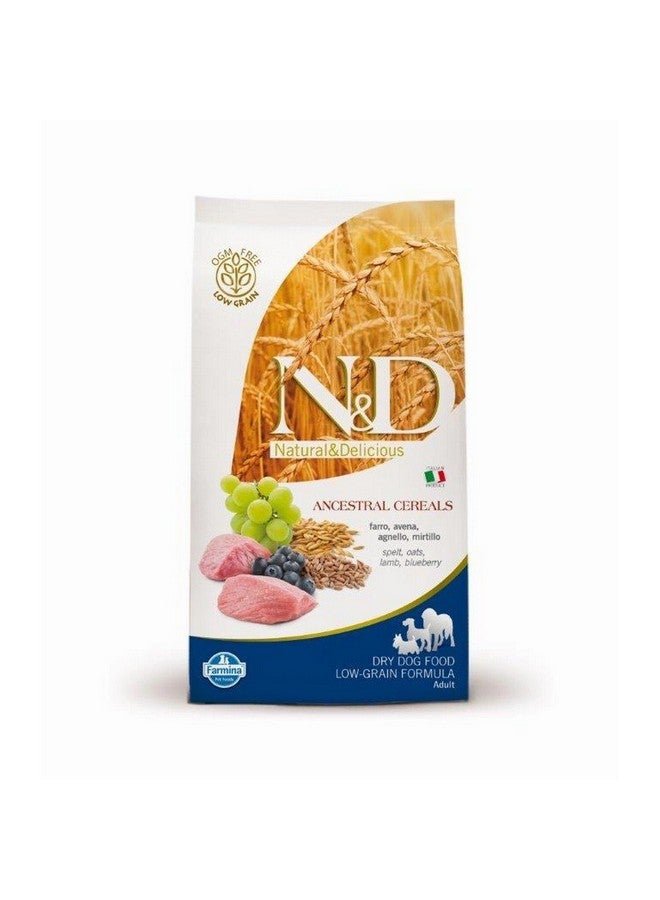 Farmina Natural And Delicious Ancestral Low-Grain Formula Dry Dog Food, 5.5-Pound, Lamb