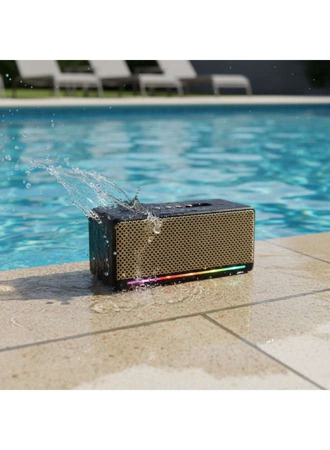 Dreamzon Portable Waterproof Bluetooth Speaker with RGB LED Lights, Deep Bass Stereo Sound, Rechargeable Wireless Speaker for Indoor & Outdoor Use - Image 3