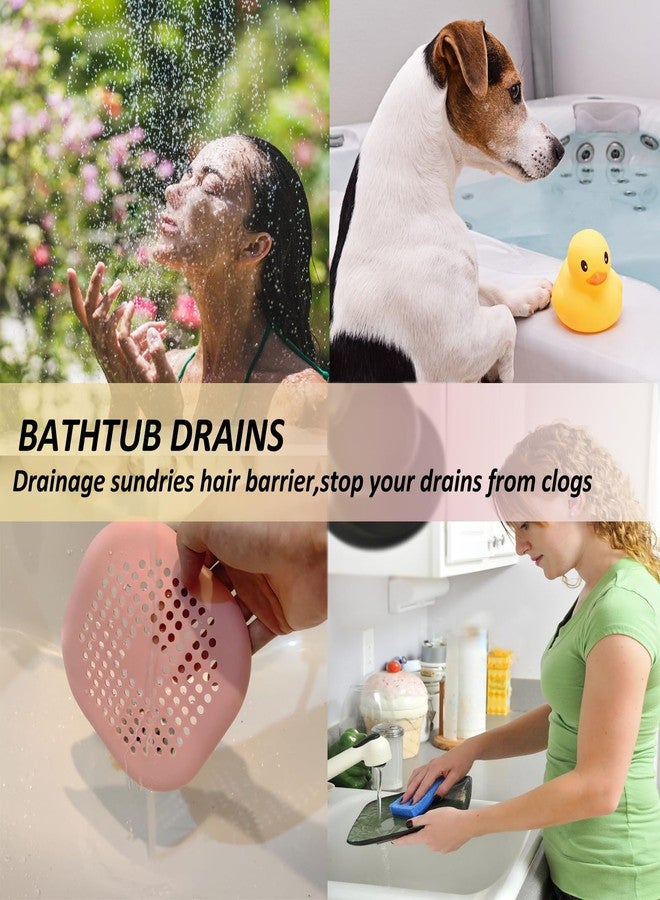 Bovinde Shower Hair Drain Catcher,Square Drain Cover for Drain Strainer Hair Stopper with Suction Cup,Easy to Install Suit for Bathroom,Bathtub,Kitchen 2 Pack Pink - Image 4