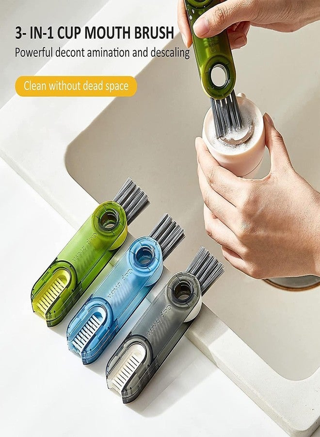 TARTAMYA 3-in-1 Bottle and Cup Cleaning Brush, Multipurpose Kitchen Cleaner Tool for Lids and Covers - Image 3