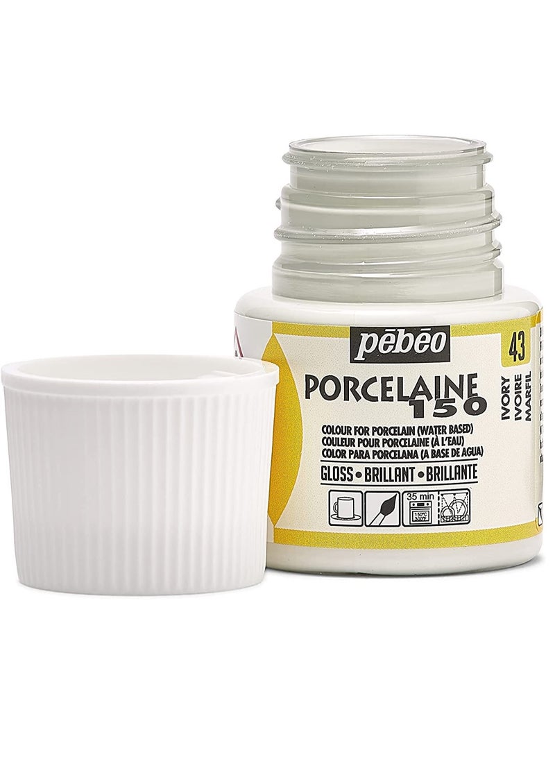 بيبيو Pebeo Porcelaine 150 خزفي زجاجة 45 مل ، عاجي - Image 1