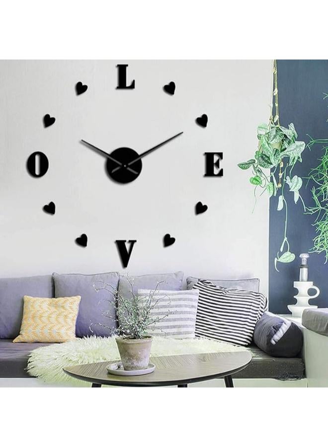 هوم جاليري ساعة حائط كبيره مرقمة بقلوب الحب الرقيقه - Image 3