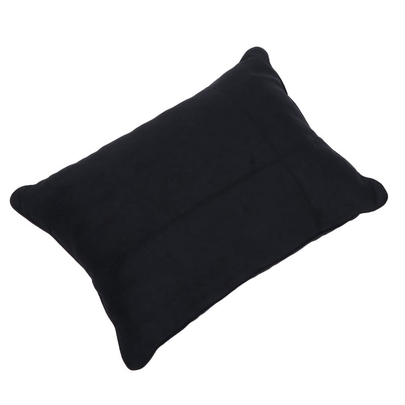 Breathable Office Chair Sofa Pillow Suede Fabric Car Cushion Multifunctional Waist Cushion (Black) - Image 1