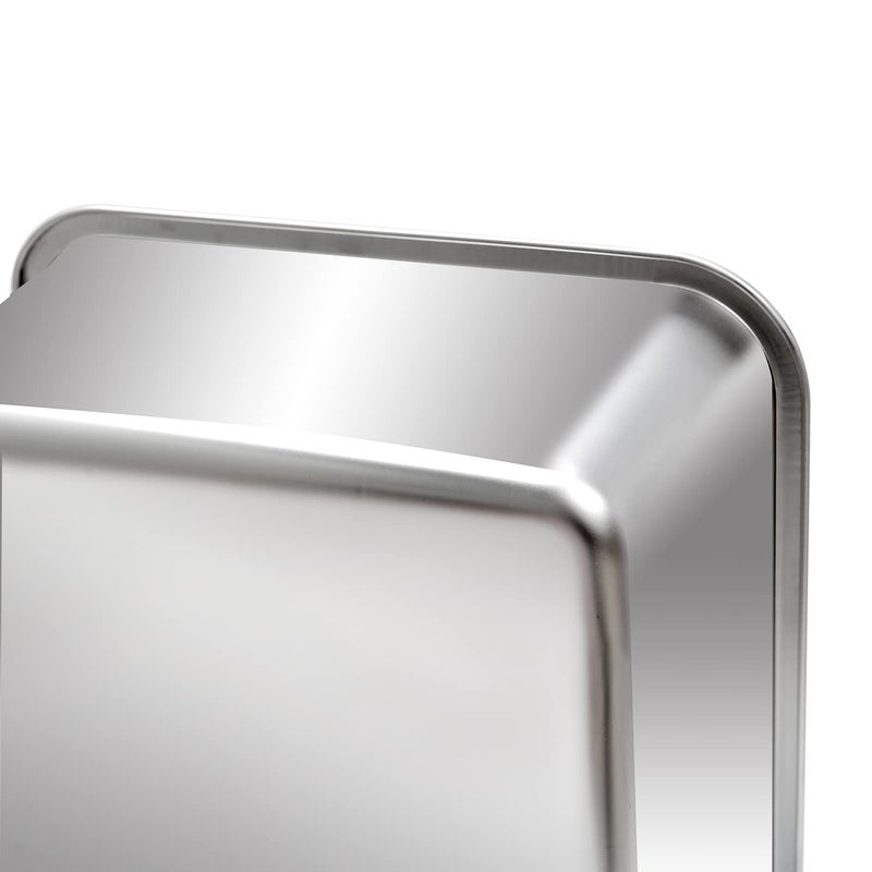 Kichwit Extra Large Stainless Steel Open Cat Litter Box with High Sides, Metal Litter Pan for Cat, 23.6 x 15.7 x 5.9 Inches - Image 4