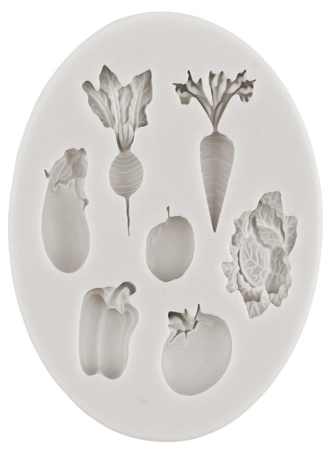 MINFEIDMS Vegetable Fruit Radish Tomato Eggplant Cabbage Silicone Mold Strawberry Watermelon Banana Chocolate Fondant Mold For Cake Decorating Cupcake Topper Gum Paste Polymer Clay Set Of 4 - Image 3