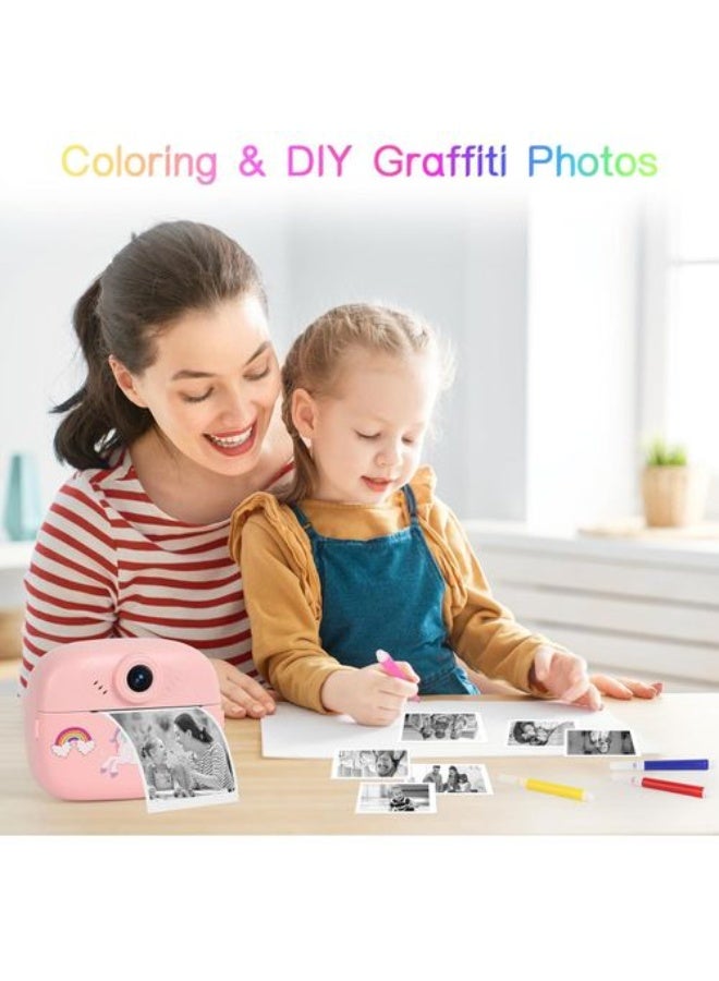 Kids Instant Print Digital Camera, 12MP Photo, 1080P Video, Dual Lens Selfie Mode - Image 2