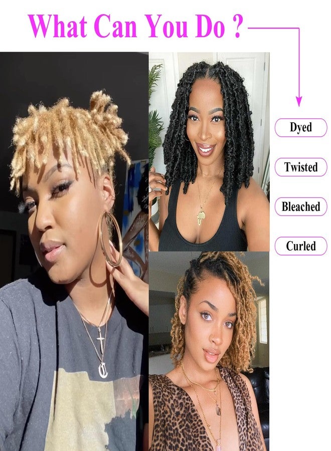 Vlliyava 0.6 cm Width 8 Inch 30 Strands Human Hair Loc Extensions, Natural Black 100% Full Handmade Permanent Real Human Hair Dreadlock Extensions for Women/Men/Kids Can Be Dyed Bleached Curled Twisted - Image 5